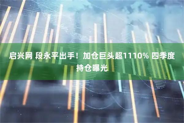 启兴网 段永平出手!加仓巨头超1110% 四季度持仓曝光