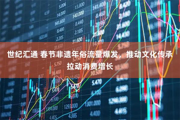 世纪汇通 春节非遗年俗流量爆发，推动文化传承拉动消费增长
